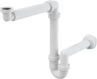 alcadrain Raumsparsiphon für die Waschbecken mit einer Überwurfmutter 5/4"