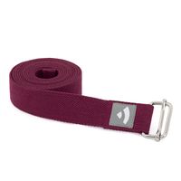 Yogagurt mit Schiebeschnalle ASANA BELT 2,5m, Metall aubergine