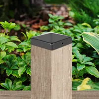 10x Pfostenkappe Pyramide Abdeckkappe für Pfosten 91x91mm Schwarz