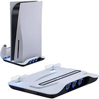 Rossgesund - Ladestation mit Lüfter und Dual-Controller für PS5-Konsole, Kühlstation und Ladestation mit zusätzlichen USB