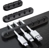 Kabelhalter Kabelclips, [3 Stück] kabelmanagement Selbstklebend Kabel Organizer Vielzwecke Kabelführung Set für Schreibtisch Computer PC, USB Ladekabel, ZuhauseBüro