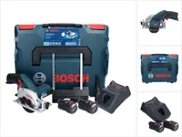 Bosch GKS 12V-26 Professional Akku Handkreissäge 12 V 85 mm + 2x Akku 2,0 Ah + Ladegerät + L-Boxx