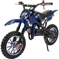 Actionbikes Motors Kinder Mini Crossbike Delta 49cc | 2 Takt - Bis zu 40 km/h - Motorcrossbike - Pocketbike - Cross - Ab 6 Jahren (Blau)