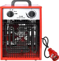 JOIEYOU Heizlüfter 5000w Heizgebläse Elektroheizung mit 4 Heizstufen Bauheizer Elektrische Heizung integriertem Thermostat & Überlastschutz Innen-Außen Elektroheizer