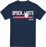 Star Trek - Tričko "Spock the Vote" pre mužov TV13477 (L) (námornícka modrá)