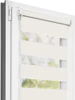 Estika Doppelrollo Klemmfix - 70 x 150 cm - Milchig - Duo Rollo ohne Bohren