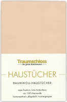 Traumschloss Betttuch Haustuch 150 x 250 cm apricot aus 100% Baumwolle, ohne Gummizug