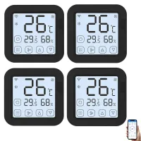 Hygrometer Indoor Outdoor Thermometer Wireless Temperaturmesser und  Feuchtigkeitsmonitor mit Touchscreen und wasserdichte Außentemperatur Monit
