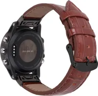 INF Remienok na hodinky z pravej kože pre Garmin Fenix 7X 7S Hnedá 26 mm