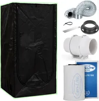 Grow Box Grow Set Abluft Indoor Grow Growzelt 100 Rohrventilator 187cbm/h