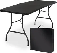 Goliving Klapptisch - Campingtisch - Outdoor-Klapptisch - Wetterfest - 180x70x74cm - Schwarz