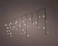 Lumineo Lichtervorhang ICICLE TWINKLE 119 LED 5 m warm weiß, schwarz