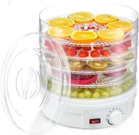 Dörrautomat Dörrgerät mit 5 Einlegefächer, Dörrautomat mit Temperaturregler, 5 Etagen 5 Etagen Dehydrator,Obsttrockner für Obst,Fleisch,Kräute
