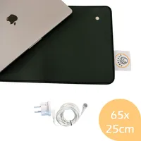 Earthle Erdungsbüromatte - Erdungsmatte für den Schreibtisch - Erdungsmatte - Erdung - Earthing-Matte - Erden - Grounding-Matte - Schwarz (65x25cm)