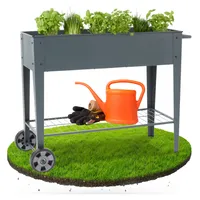 AREBOS Hochbeet Pflanzbeet Metall Gemüsebeet Pflanzkasten Stahl Beet Blumenbeet