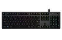 Logitech G G512 CARBON LIGHTSYNC RGB Mechaniczna klawiatura do gier z przełącznikami GX Brown - Volle Größe (100%) - USB - Mechaniczny przełącznik - QWERTY - RGB-LED - Karbon