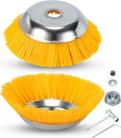 Jopassy Unkrautbürste 2er Nylon Freischneideraufsatz 25,4x200mm Nylonbürste Für Stihl Motorsense Freischneider
