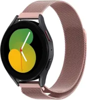 Strap-it Milanese Armband - Kompatibel mit Samsung Galaxy Watch 5 Armband 40mm Edelstahl Armband mit Magnetverschluss - Ersatzarmband - Hochwertiges Material - für Smartwatch 20mm Armband Rosa