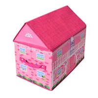 TE-Trend Stoff Spielhaus Spielbox Motiv Funny Farm Aufbewahrungsbox mit Deckel aufklappbar