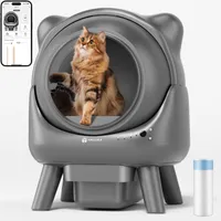 Amicura X1 Katzenklo Selbstreinigend mit App-Steuerung, Sicherheitssensor (Anti-Pinch) Elektronisches Katzenklo, XXL Geruchsdichter Abfallbehälter
