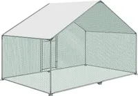 JNGLGO Kurník pre voľný chov kurčiat Pozinkovaná oceľová klietka pre kurčatá Kurník Vonkajší voľný výbeh so zámkom, L Kurník, 3x2x2m