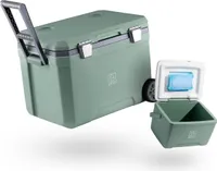 Brisby Kühlbox - Frigobox - 45L - 3 Tage Isolation - 4 Dicke Kühlakkus - Temperatursichere Verschluss - Grün