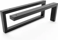 HEVVA -  Waschtischhalterung 2er Set RHEIN-MAIN - 30 cm Tiefe, Schwarz