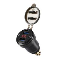 USB-Zigarettenanzünder-Adapter für BMW Motorrad DIN/Hella EU Stecker Dual Ladegerät Adapter Steckdose USB C PD 3.0 & QC 3.0 Schnellladung Buchse für Motorrad Boot LKW Wohnwagen ATV 