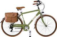 Dolce Vita by Canellini bicykel mestský bicykel muž hliník s bočnými taškami - Olivovo Zelená 54