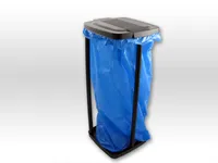 BigDean Müllsackständer MaxiFix SCHWARZ 120L - Müllbeutelhalter mit Rollen  - Müllsackhalter Metall Mülltütenhalter Blauer Gelber Sack Ständer