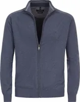 CASAMODA Herren Strickjacke Reißverschluss Regular Fit Blau M