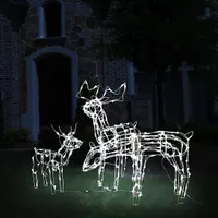 vidaXL 3-częściowy zestaw reniferów LED Dekoracja świąteczna 229 diod LED