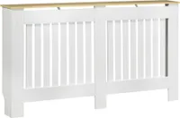 HOMCOM Heizkörperabdeckung 152x19x83 cm, Heizkörperabdeckung aus MDF mit Kippschutz, modernes Design für Wohnzimmer, Schlafzimmer, weiß