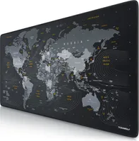 Titanwolf Gaming Mauspad XXL, 900 x 400 x 3 mm, Schreibtischunterlage, abwaschbar, rutschfeste Rückseite, Geschwindigkeit & Präzision, Globus