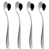 Alessi AMMI01CUS4 Big Love AMMI01CUS4 Design Eislöffel Set, Edelstahl, 4 Stücke (AMMI01CUS4)