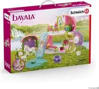 Schleich Glitzerndes Blütenhaus mit Einhörnern, See und Stall (42445)