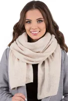 Vivisence damen winter schal warm und gemütlich halsbedeckung an winter und herbst warm dick schal, klassisch winterschal für frauen, hergestellt in der eu, beige, einheitsgröße