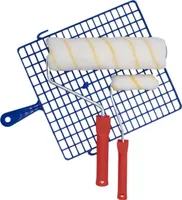 Profi-Farbroller-Set 5-tlg. Malerwalze  Acryl-Farbwalze Farbrolle Abstreifgitter
