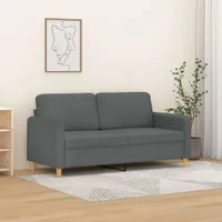 Möbel 2-Sitzer-Sofa Dunkelgrau 140 cm Stoff - Klassische Sofas 359479