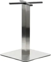 Tischgestell, Tischbeine aus Edelstahl SH-3002-6/S, für Büro, Hotel, Restaurant, Maße 50x50x72,5 cm, gebürsteter Edelstahl