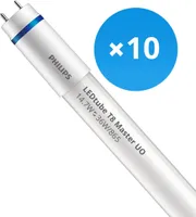 Mehrfachpackung 10x Philips LED Röhre T8 MASTER (EM/Mains) Ultra Output 14.7W 2500lm - 865 Tageslichtweiß | 120cm - Ersatz für 36W