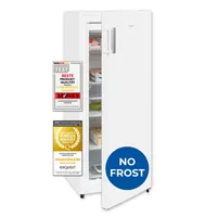Exquisit Gefrierschrank GS5231-NF-H-010E weiss | 155 l Nutzinhalt | NoFrost | Umluftkühlung | mit LED-Anzeige | Türanschlag wechselbar
