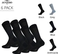 Z ZENZERO' 1959 6 Paar Herren socken Wadenlänge Baumwolle Schwarz39-41