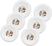 Pizzateller 31cm Porzellan - 6er Set - dekoriert Pizzabäcker