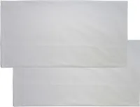 2er Pg. Kopfkissenbezug 40x80 cm kochfest, Hotelverschluß, weiß, Linon, 95 Grad Wäsche, Kissenhülle, 100% Baumwolle