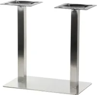 Doppelter Tischfuß aus Edelstahl, Tischbeine SH-3003-1/S, für Büro, Hotel, Restaurant, 70x40x72,5 cm, gebürsteter Edelstahl