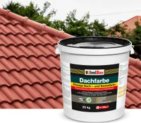 Isolbau Dachfarbe Rustikalrot 25 kg Sockelfarbe Fassadenfarbe Dachbeschichtung RAL Farbe