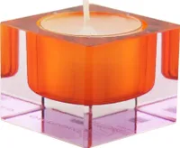 Gift-Company Teelichthalter Sari Kristallglas lila/orange  H ca. 4 cm