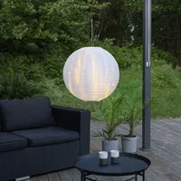 Star Trading Outdoor Lampion ,Festival‘ ohne Beleuchtung, Nylon, Outdoor, weiß, 40x40cm