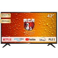 RCA iRV42H3 Fernseher 42 Zoll (106 cm) Smart TV mit Netflix, Prime Video, Rakuten TV, DAZN, Disney+, YouTube, UVM, WiFi, Triple-Tuner DVB-T2 / S2 / C, Dolby Audio